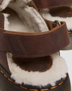 Jorge II Imitatiebont Gevoerde Mules in Warm Tan
