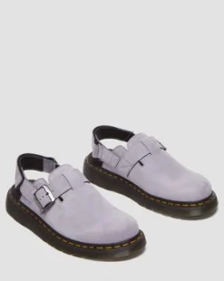 Jorge II Suède Mules in Paars