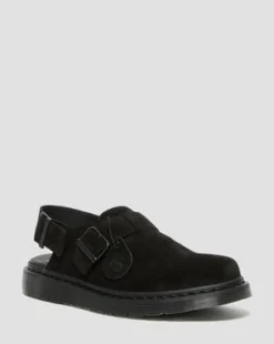 Jorge Made In England Suède Mules in Zwart