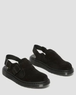 Jorge Made In England Suède Mules in Zwart