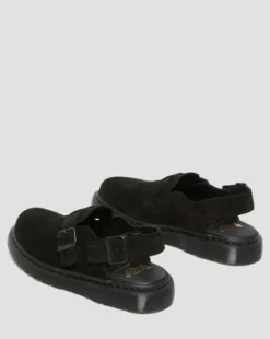 Jorge Made In England Suède Mules in Zwart