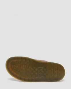 Josef Leren Gesp Slide Sandalen in Oak