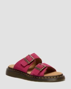 Josef Nubuckleren Slide Sandalen in Roze