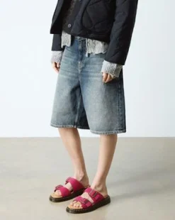 Josef Nubuckleren Slide Sandalen in Roze