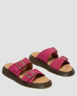 Josef Nubuckleren Slide Sandalen in Roze