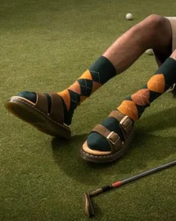 Josef suède slide-sandalen in Olijfkleurig Groen