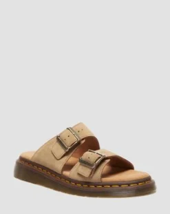 Josef suède slide-sandalen in Solbrun