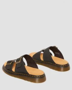 Josef suède slide-sandalen in Zwart