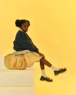 Junior Adrian Leren Loafers in Zwart