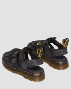 Junior Callan Extra Tough Leren Sandalen in Zwart