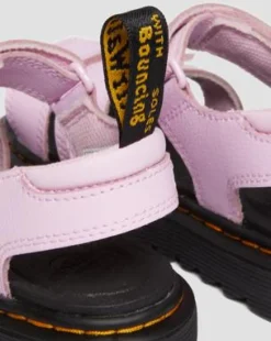 Junior Klaire Athena Leren Velcro Sandalen met Band in Licht Rosa