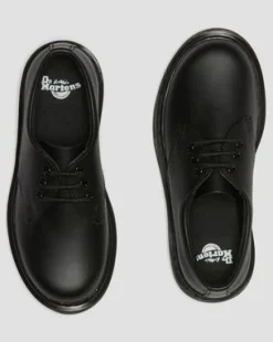 Junior 1461 Mono Softy T Leren Schoenen in Zwart