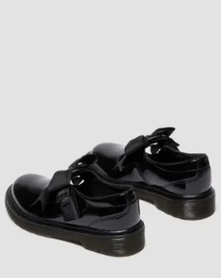 JUNIOR POLLEY II LAKLEREN MARY JANE SCHOENEN MET STRIK in Zwart