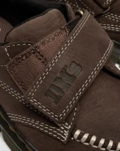 Junior Raffe Getrommeld Nubuck Schoenen met Band in Donkerbruin