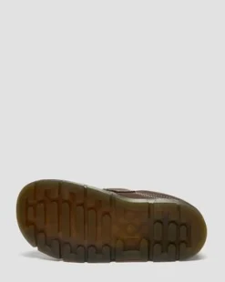 Junior Raffe Getrommeld Nubuck Schoenen met Band in Donkerbruin