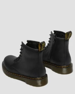 Junior 1460 Softy T Leren Veterlaarzen in Zwart