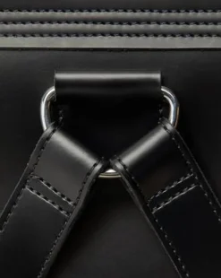Kiev Leren Box Laptop Rugtas in Zwart