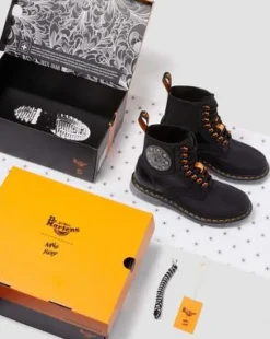 1460 King Nerd Leren Laars in Zwart