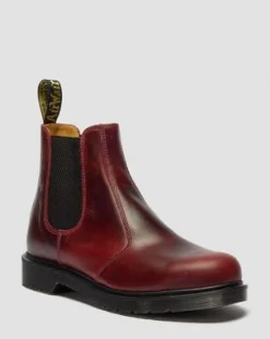 2976 Klassieke Kalfsleren Chelsea Boots in Burgundy