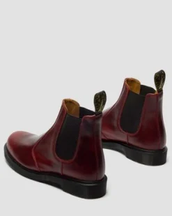 2976 Klassieke Kalfsleren Chelsea Boots in Burgundy