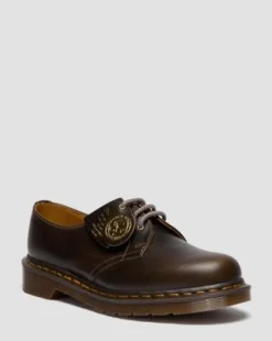 1461 Klassieke Kalfsleren Schoenen in Sepia Grijs