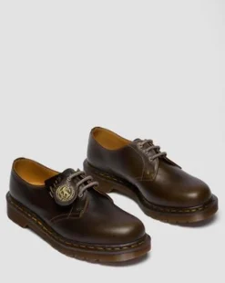 1461 Klassieke Kalfsleren Schoenen in Sepia Grijs