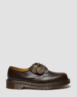 1461 Klassieke Kalfsleren Schoenen in Sepia Grijs
