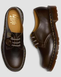 1461 Klassieke Kalfsleren Schoenen in Sepia Grijs