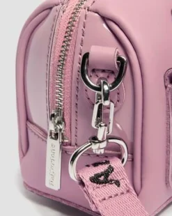 Lakleren Minihengseltas in Dusty Roze