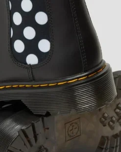 2976 Leonore Imitatiebont gevoerde Leren Chelsea Boots voor Kinderen in Zwart
