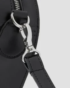 Leren Hartvormige Tas in Zwart