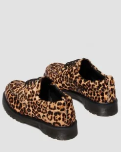 LOWELL LEOPARD PRINT MOC TOE SHOES in Luipaard
