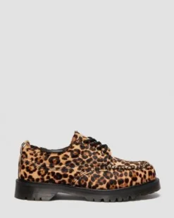 LOWELL LEOPARD PRINT MOC TOE SHOES in Luipaard