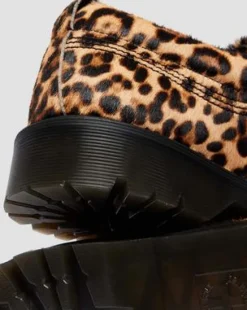 LOWELL LEOPARD PRINT MOC TOE SHOES in Luipaard