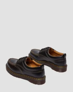 Lowell Leren Moc Toe Schoenen in Zwart