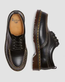 Lowell Leren Moc Toe Schoenen in Zwart