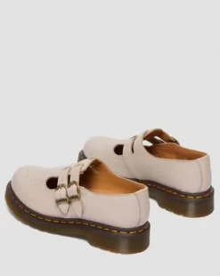 8065 Mary Jane Virginia Leren Schoenen in Vintage Taupe