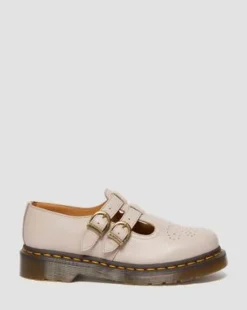 8065 Mary Jane Virginia Leren Schoenen in Vintage Taupe