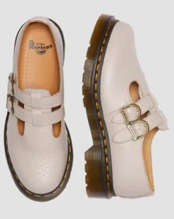 8065 Mary Jane Virginia Leren Schoenen in Vintage Taupe