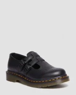 8065 Mary Jane Virginia Leren Schoenen in Zwart