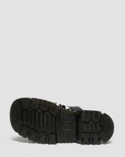 Mattison Slide Dalmatian Hair-On Leren Sandalen in Crème & Zwart