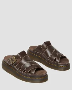 Maxxy Slide AR Rogue leren sandalen in Bruin