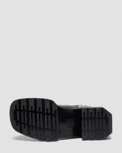 MAYBOLE HOGE LEREN CHELSEA BOOTS MET VIERKANTE NEUS in Zwart