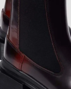 Maybole Leren Chelsea Boots met Vierkante Neus in Zwart