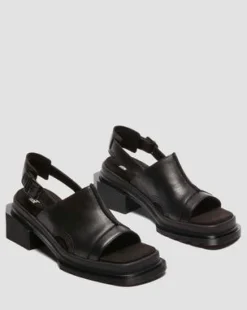 Maybole Wanama leren Sandalen in Zwart
