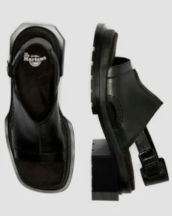 Maybole Wanama leren Sandalen in Zwart