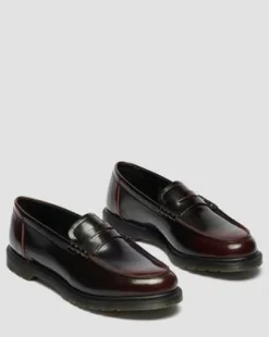 Mayfare Rub-Off Leren Loafers in Cherry Red