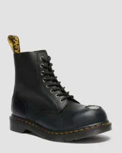 1460 Metal Toe Leren Laarzen in Zwart