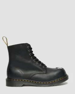 1460 Metal Toe Leren Laarzen in Zwart