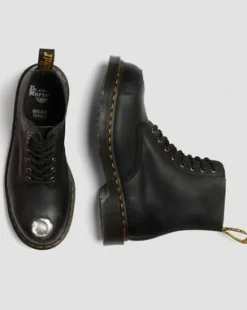 1460 Metal Toe Leren Laarzen in Zwart